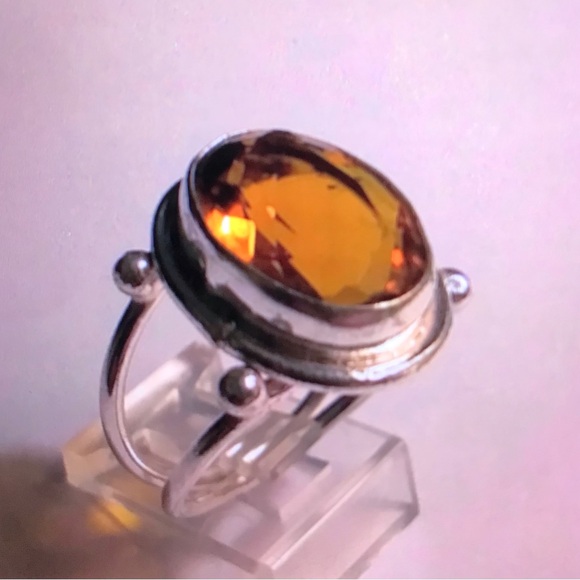 Citrine 925 Sterling Silver Ring - Picture 4 of 4